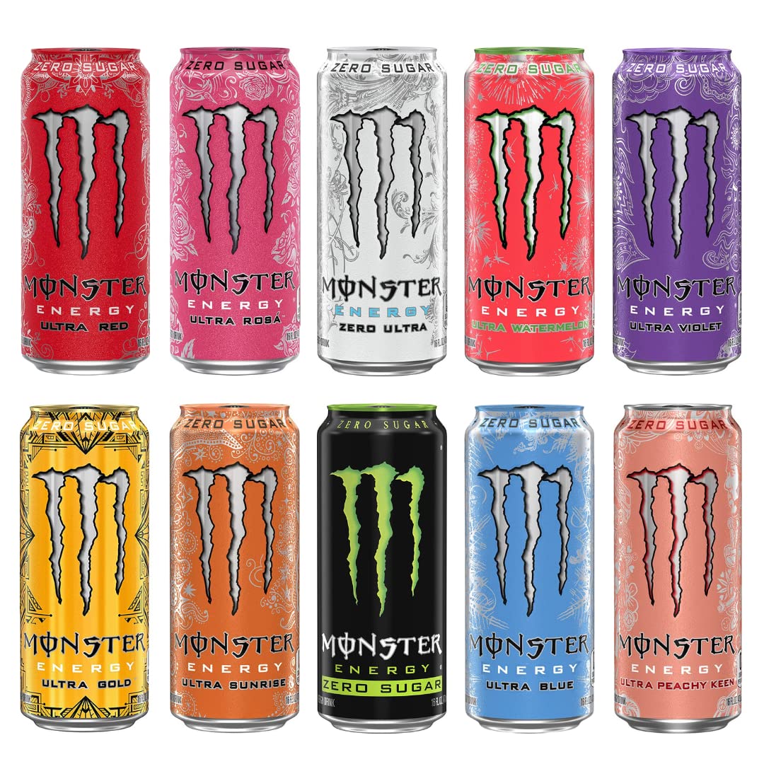 Monster Energy Sampler Pack - 10 Flavor Variety for Adults