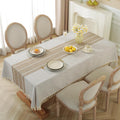 Alsoo Rectangle Tablecloth 55ftx120ft - Rustic Waterproof Cotton Linen