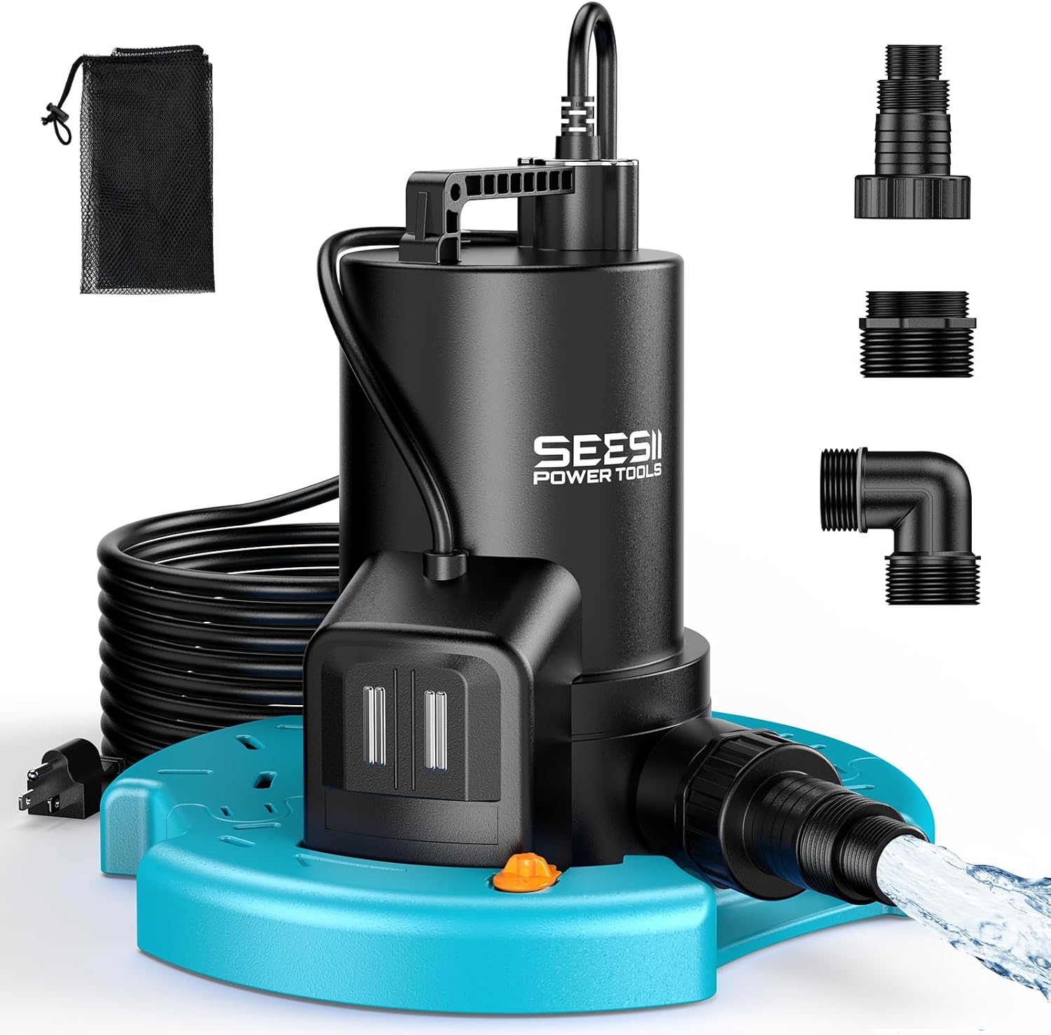 SEESII 1/3HP Pool Cover Pump - Automatic Water Removal Solution