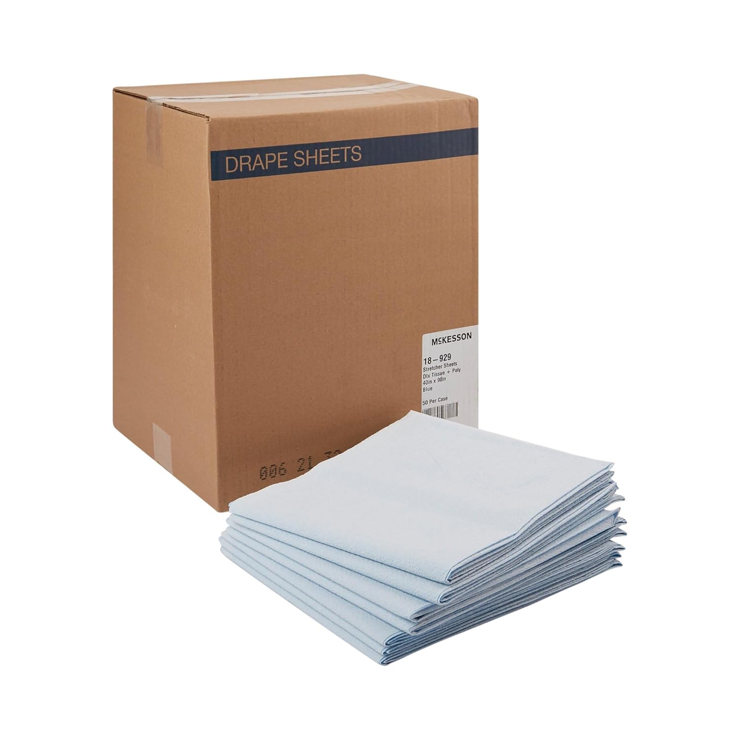McKesson Disposable Stretcher Sheets for Medical Use, 50 Count