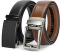 Ratchet Leather Belt For Men 2 Pack - Trim to Fit, Adjustable