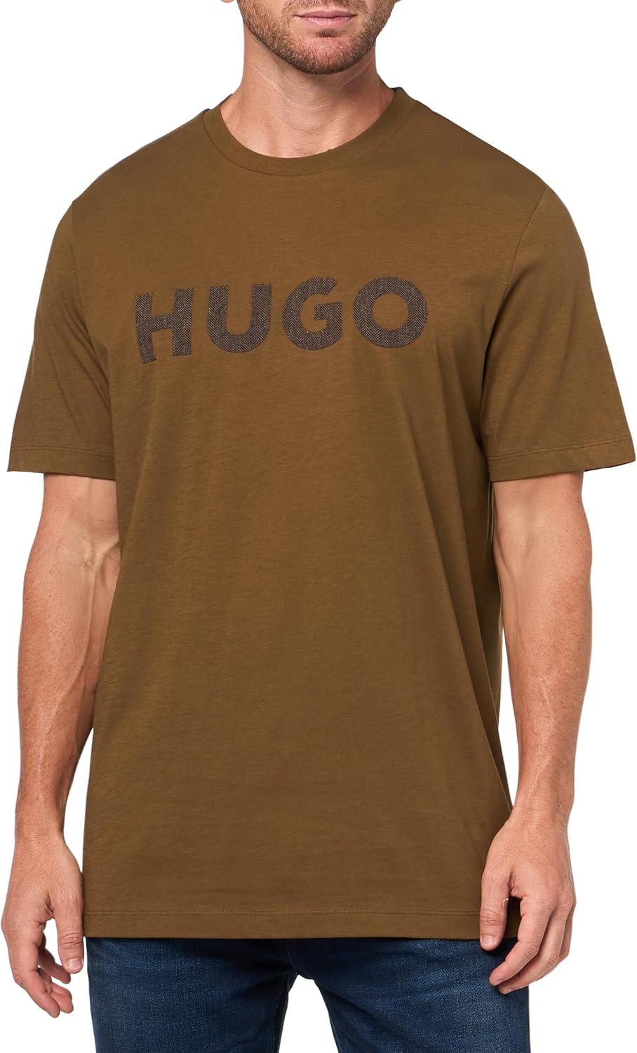HUGO Mens Print Logo Short Sleeve T-Shirt for Stylish Comfort