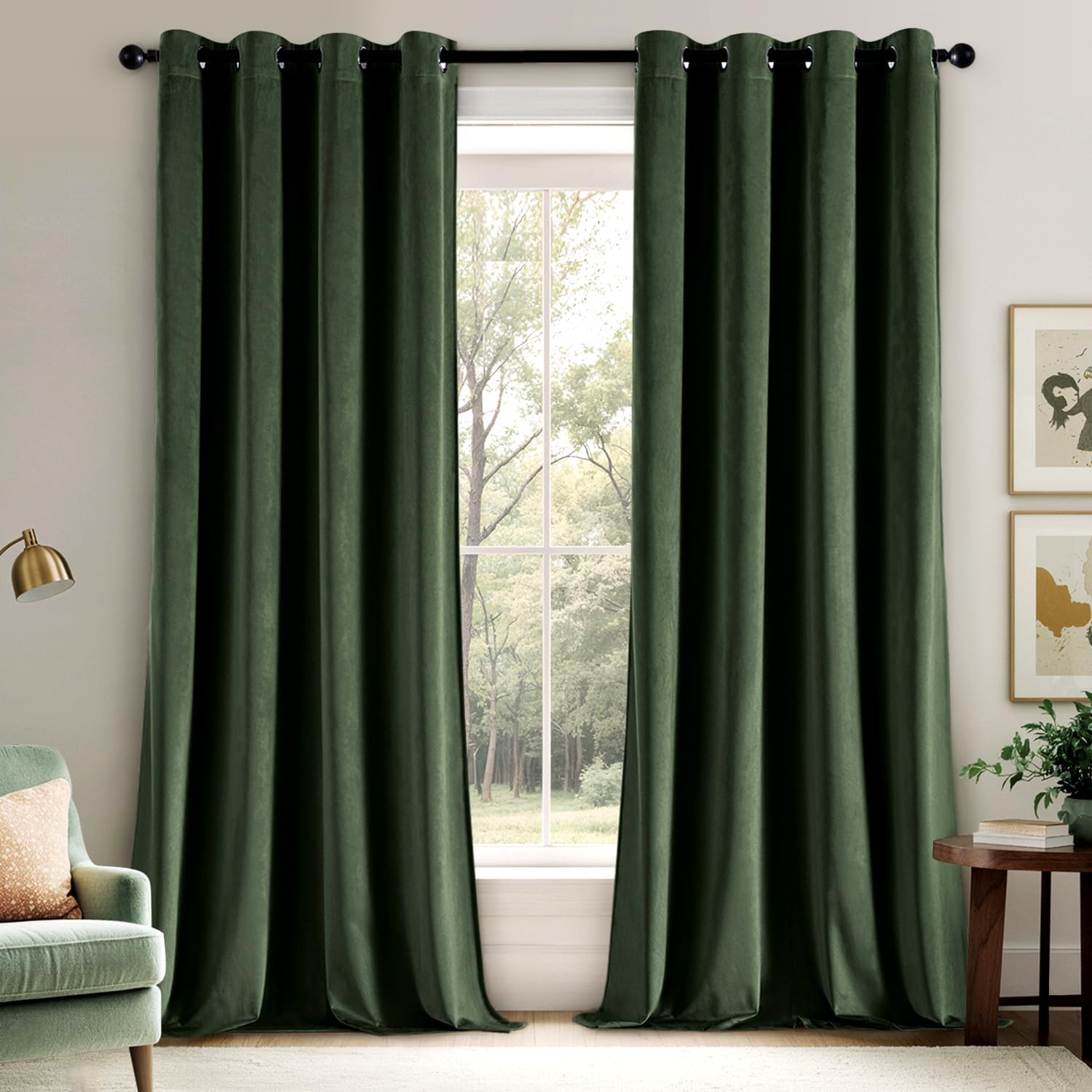 EMEMA Velvet Blackout Curtains for Luxurious Room Darkening