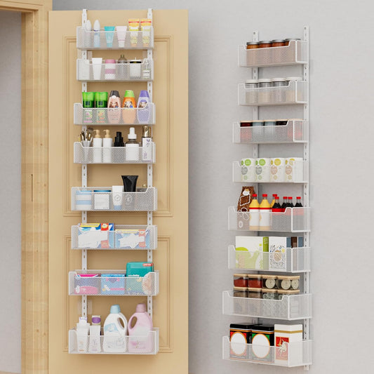 Over The Door Organizer with 8-Tier Adjustable Baskets for Storage