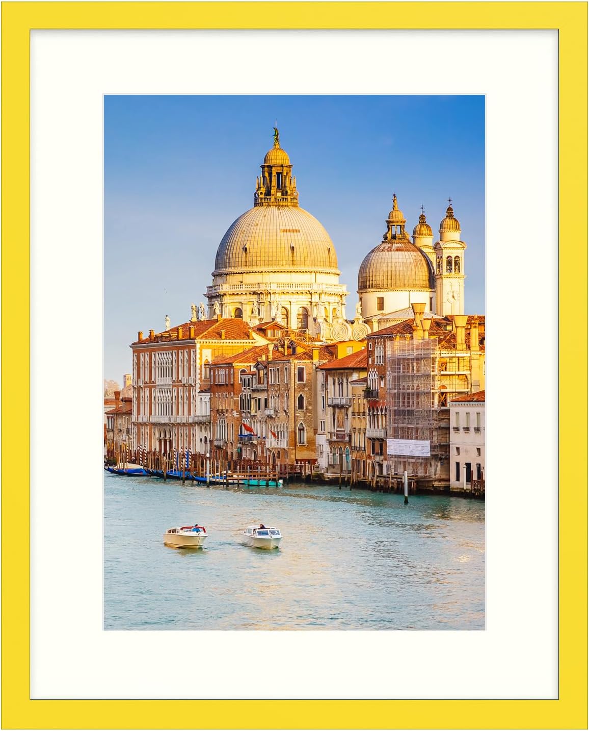 16x20 Picture Frame in Yellow Solid Wood for Photos Display