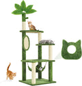 61in Large Cat Tree Tower with Rotating Scratch Pads - Plush Hammock