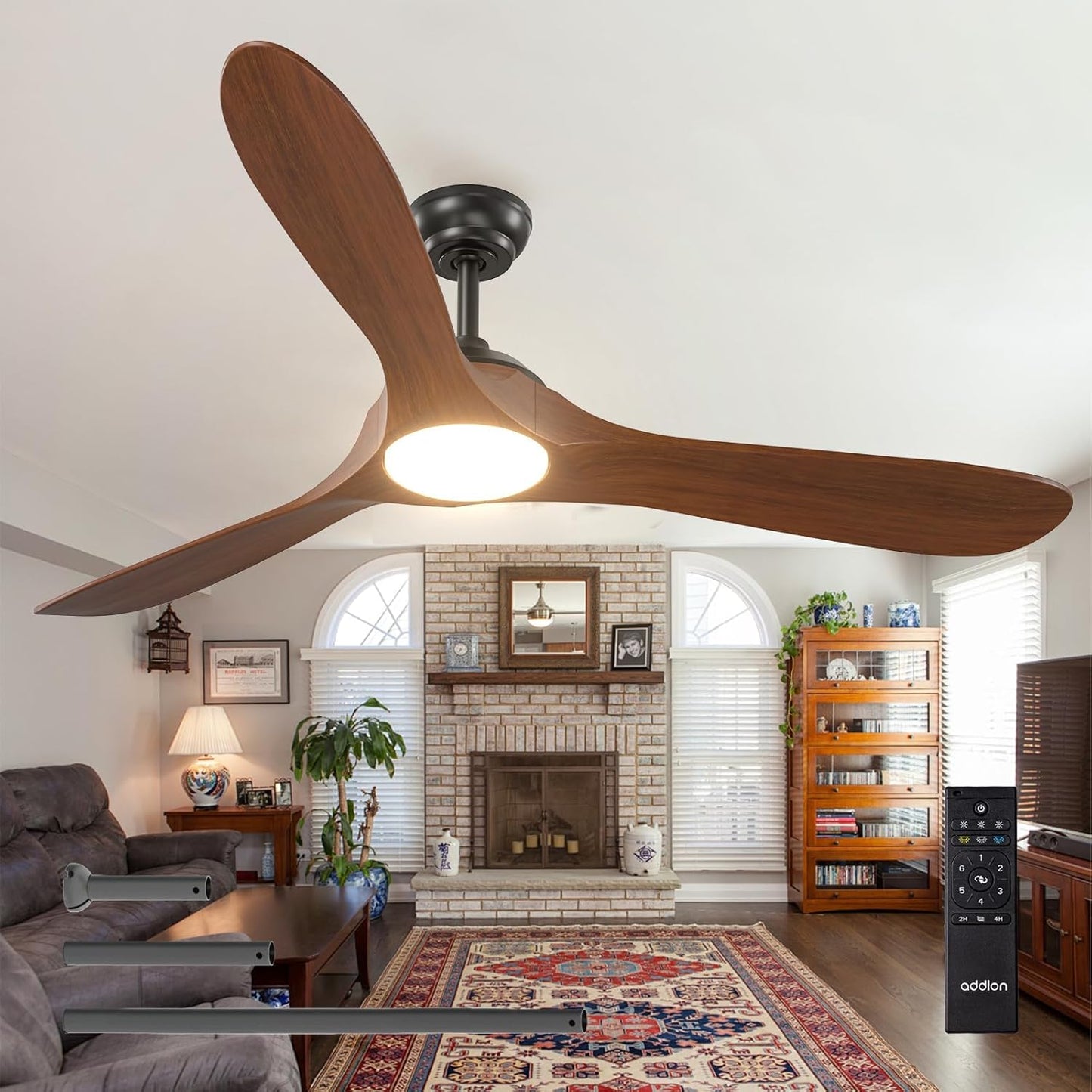 addlon 60 Inch Ceiling Fan with Lights and Remote Control