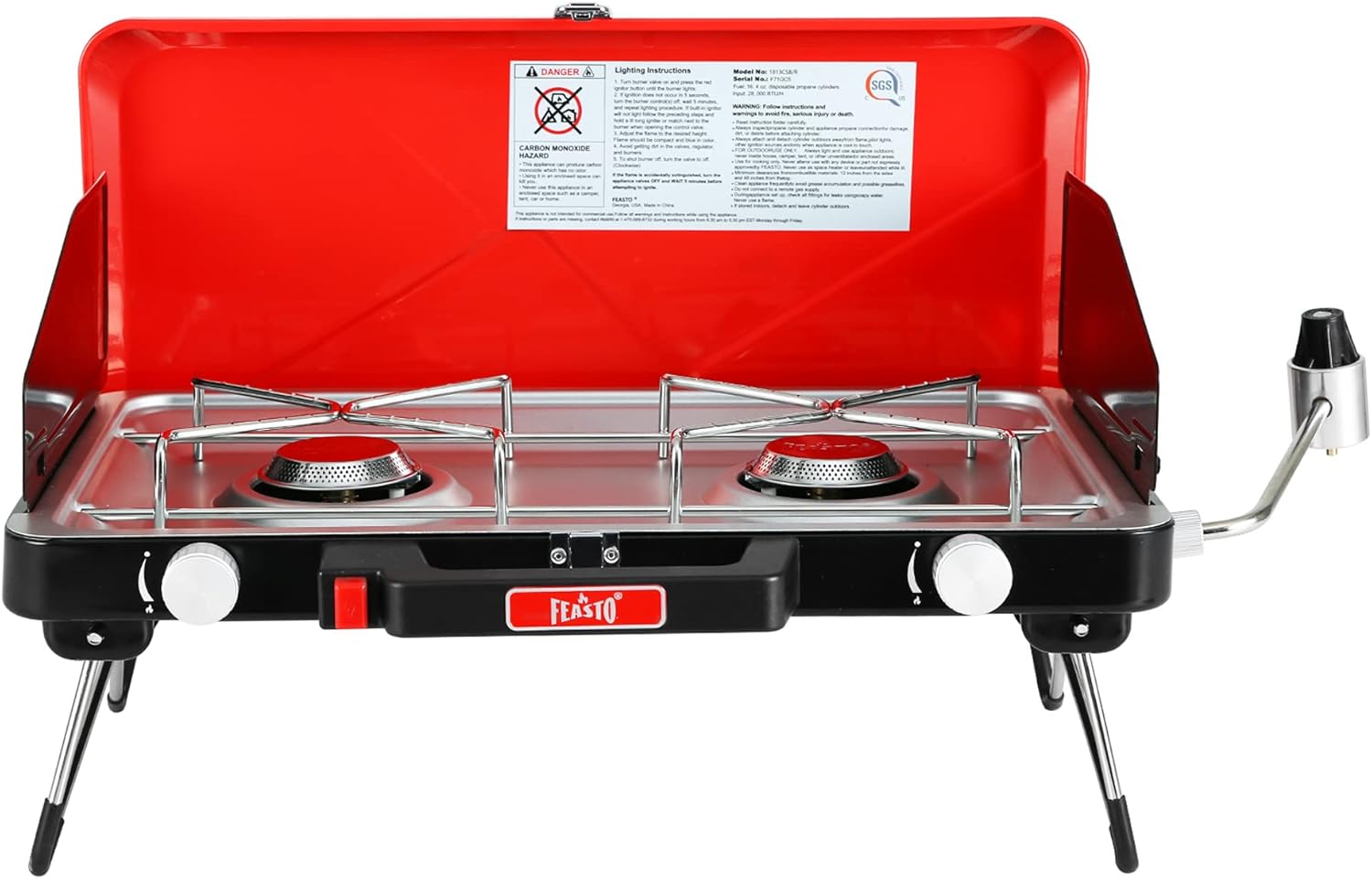 Feasto Portable Propane Stove: Powerful, Windproof, Versatile