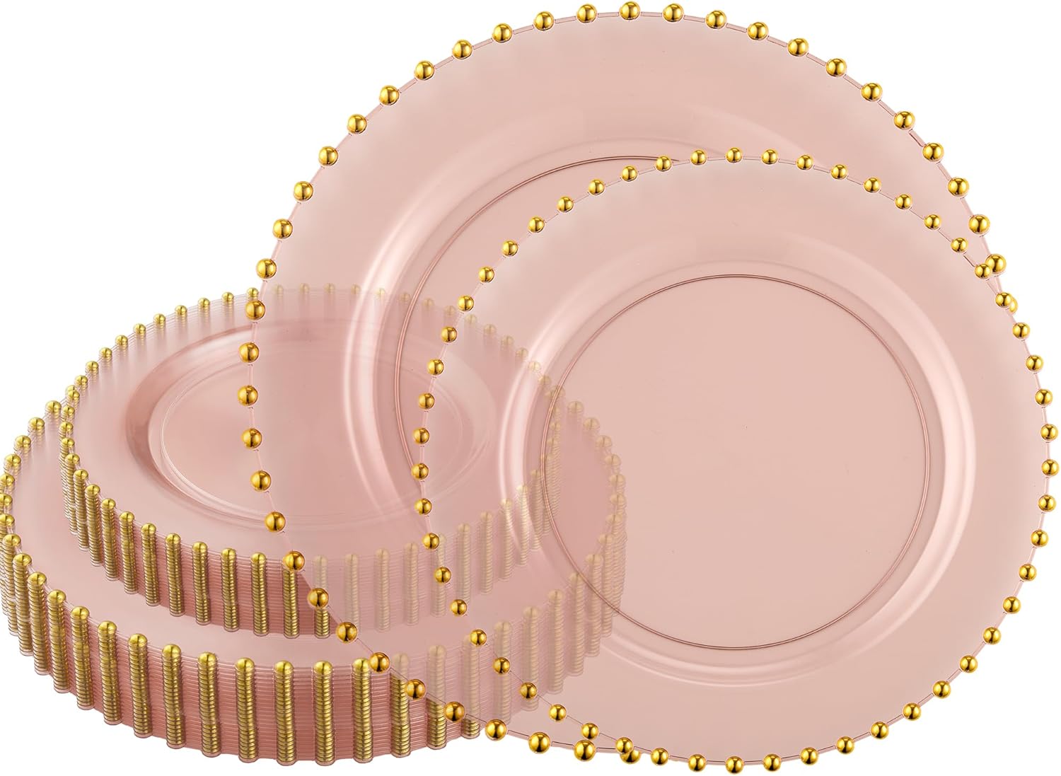 Elegant 64 Piece Combo Plastic Dinner Plates for Any Occasion