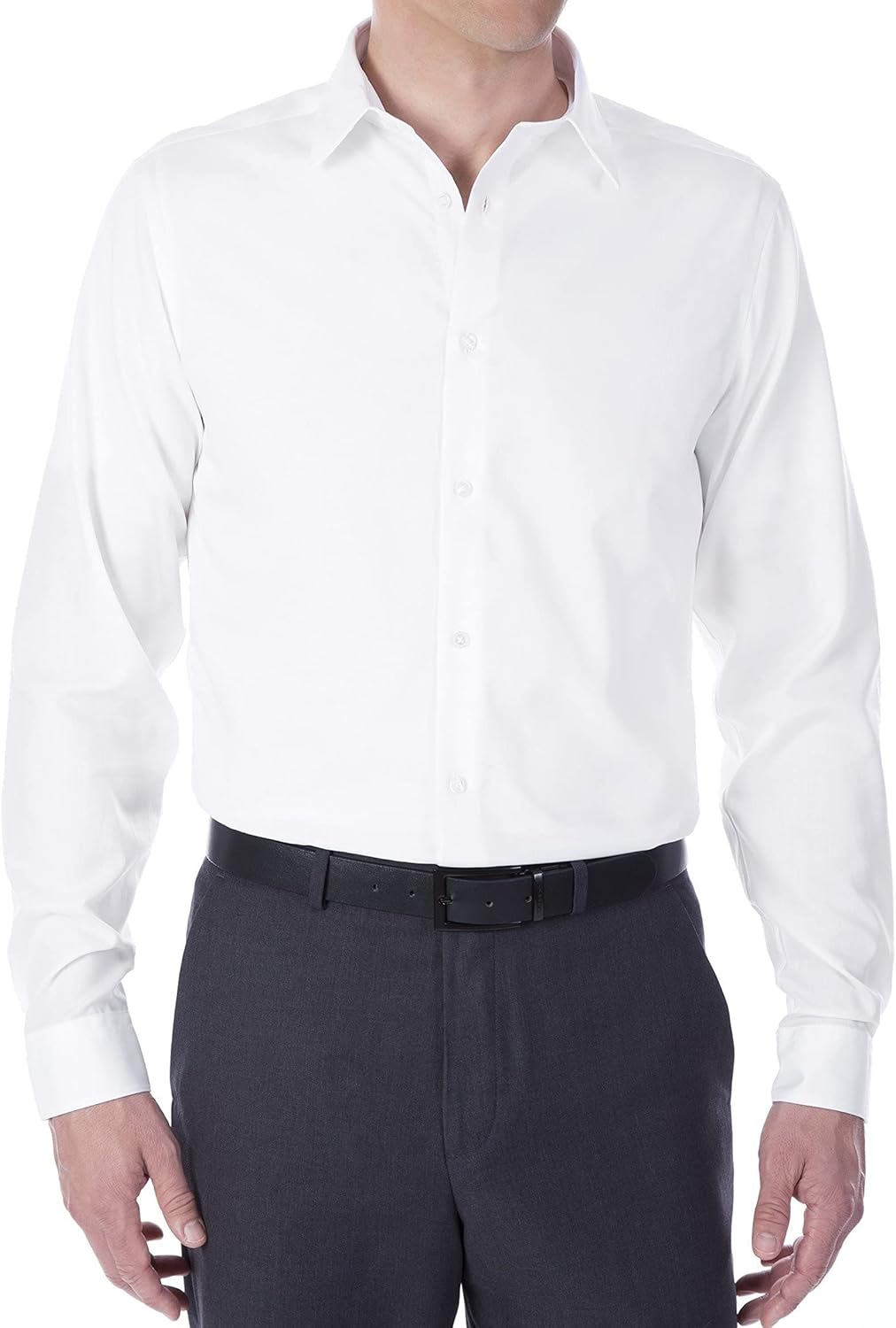 Calvin Klein Men's Slim Fit Non-Iron Herringbone Dress Shirt