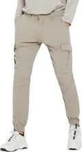 PULI Men's Waterproof Hiking Pants Slim Fit Cargo Joggers - Move