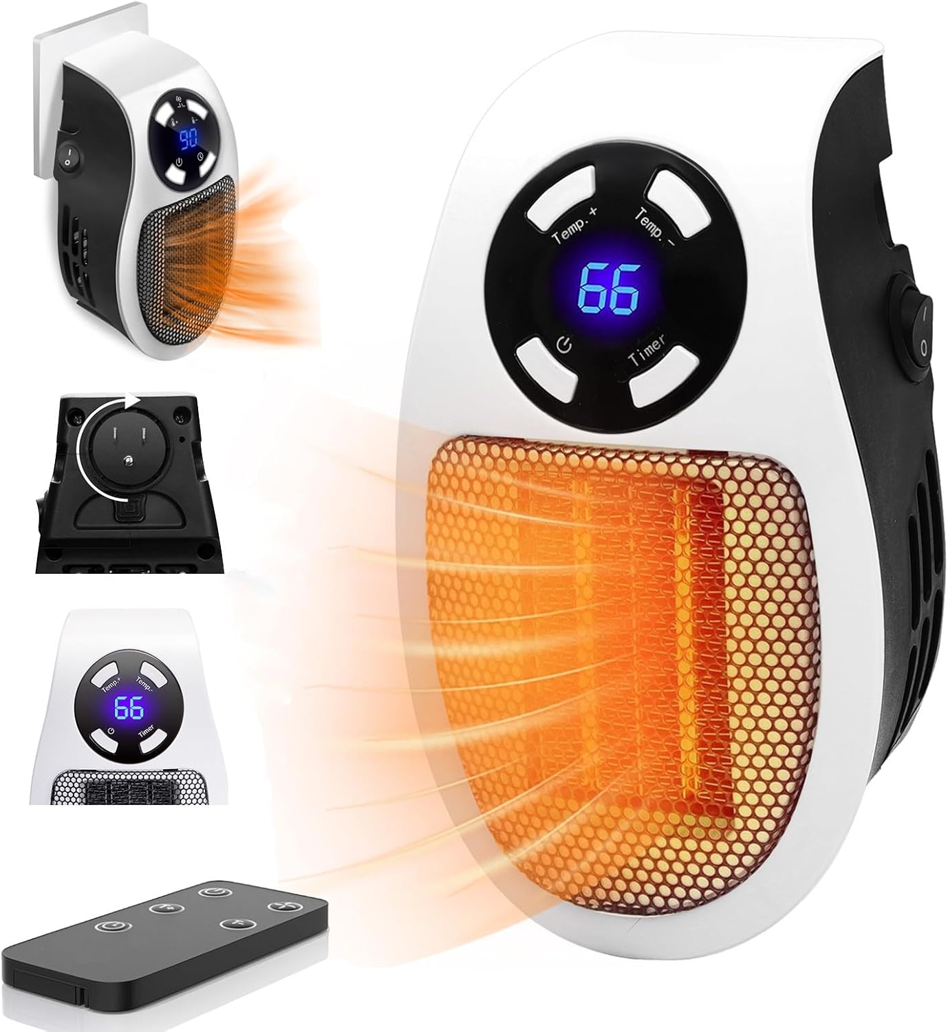 Remote Control Portable Space Heater - Efficient & Safe Heating