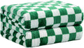 Checkered Flannel Fleece Throw Blanket King Size - Soft Cozy Grid