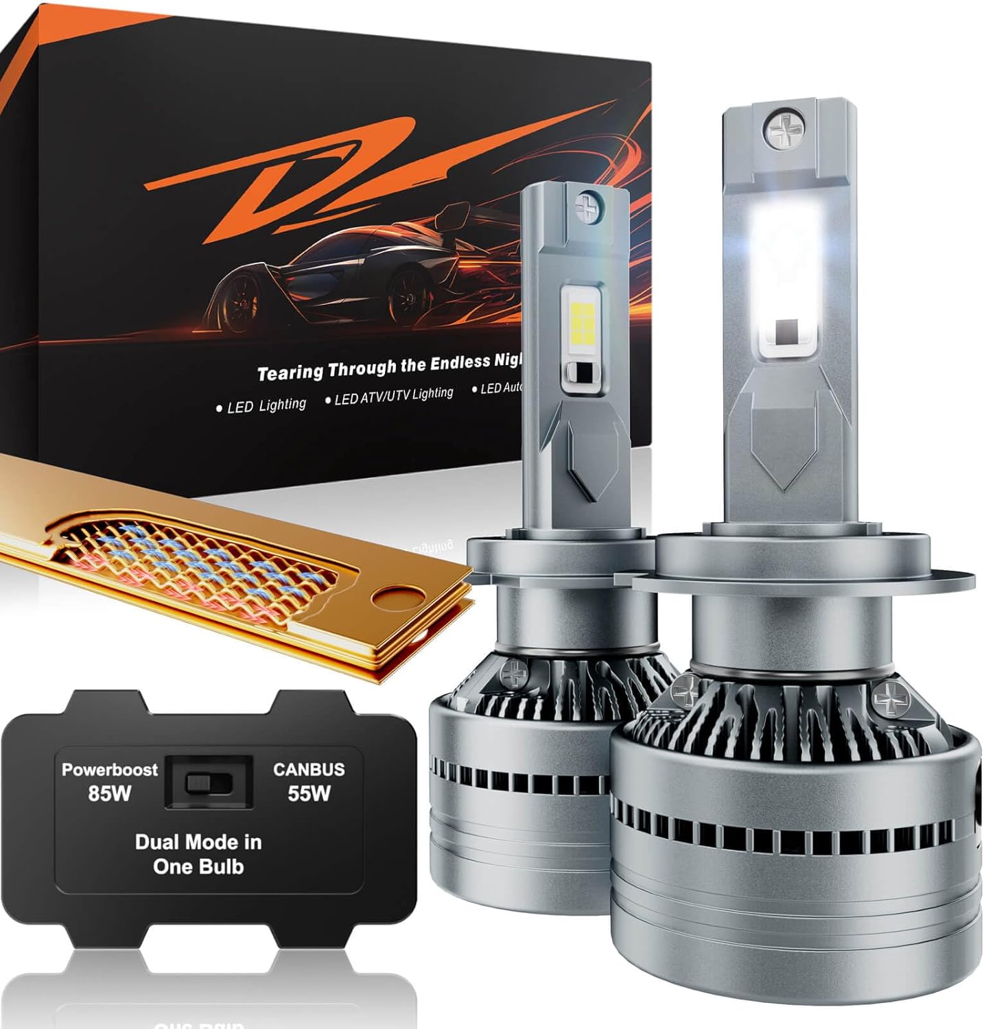 LUXSTER Dracarys H7 LED Bulbs: 60000LM Brightness & Durability