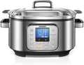 HOUSNAT 10-in-1 Slow Cooker: Programmable Stainless Steel Power