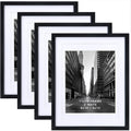 Giftgarden 11x14 Picture Frame Set of 4 - Versatile Black Frames
