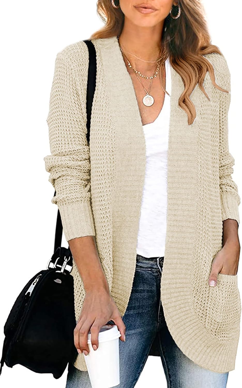 KIRUNDO Cardigan Sweaters for Women - Cozy Fall Knit Style