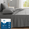 Queen Size Coolmax Cooling Sheets - Grey 4PC Deep Pocket