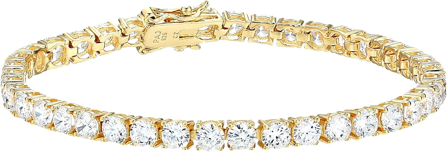 Classic Tennis Bracelet with Round Cut Cubic Zirconia Sparkle