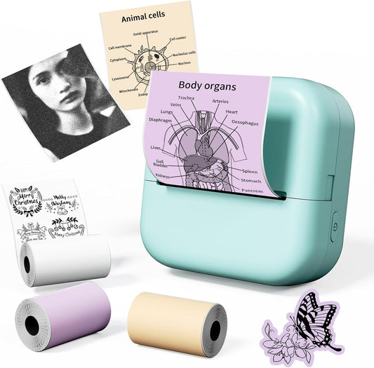 Portable Bluetooth Mini Printer: Inkless & Pocket-Sized!