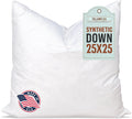 Pillowflex Synthetic Down Pillow Insert 25x25 Euro - Ultra Soft Sham