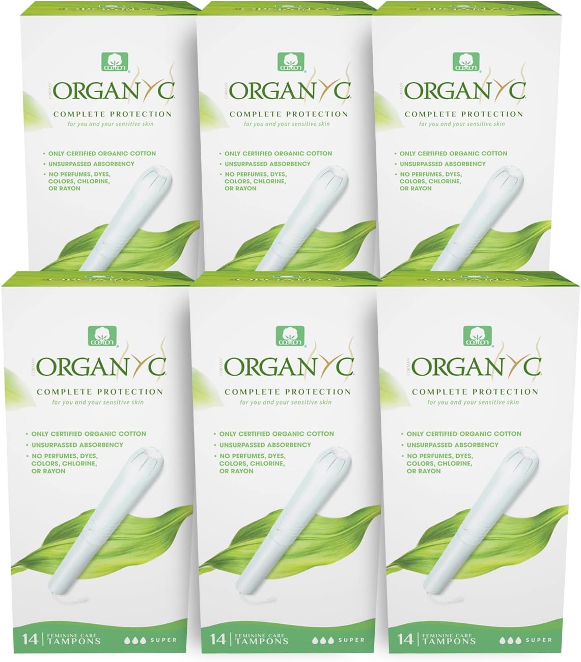 Organyc 100% Certified Organic Cotton Tampons for Super Flow