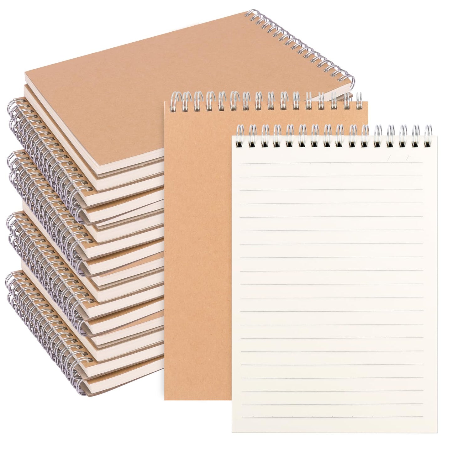 A5 Top Spiral Notebook 20 Pack - Versatile Medium Notebooks for Work, Study & Gifts