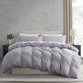Nestl Grey Lavender California King Duvet Cover Set - Soft Prewashed