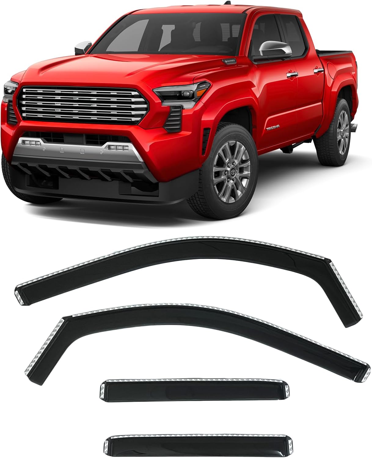 2024-2025 in-Channel Rain Guards for Toyota Tacoma Models