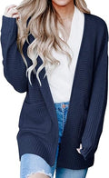 MEROKEETY Women's Waffle Knit Cardigan with Long Sleeves for Style