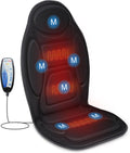 Vibration Back Massager with Heat - 6 Motor Massage Seat Cushion