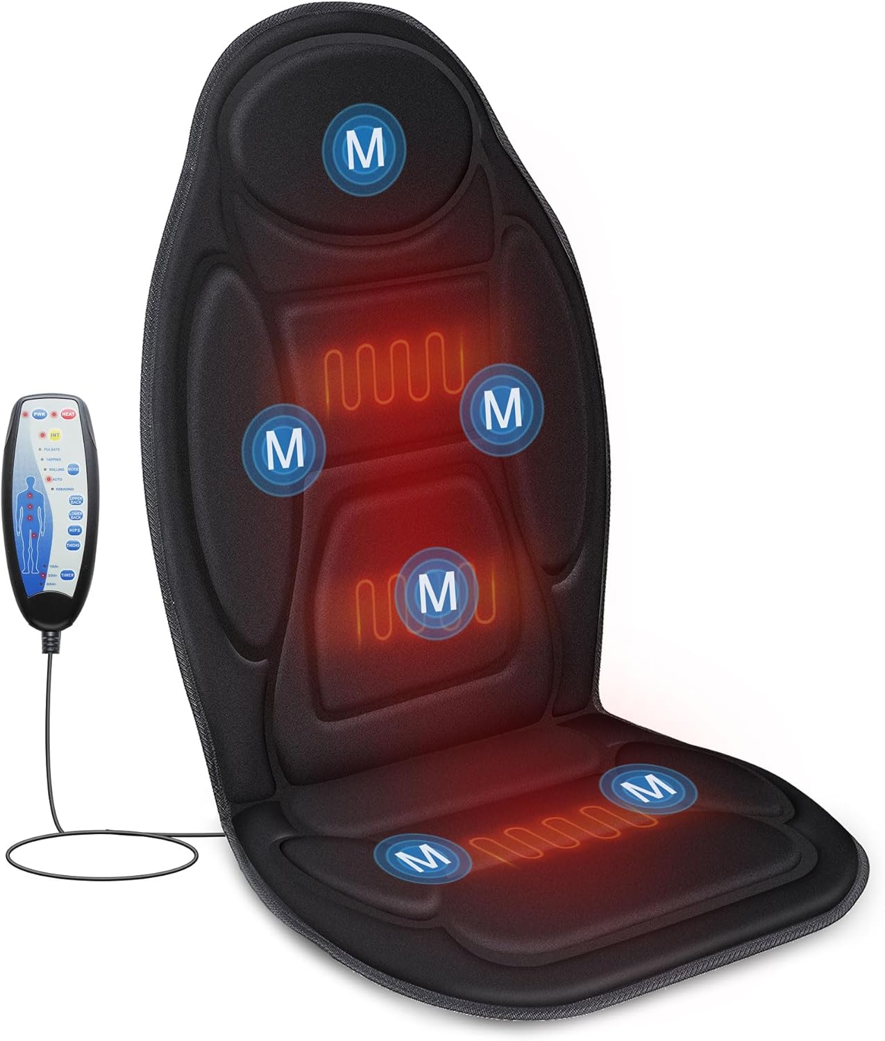 Snailax Vibration Back Massager with Heat for Home Office Use