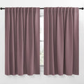 Blackout Curtain Panels Dry Rose 70x63 in - Insulating Room Darkening
