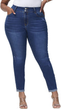 Womens Plus Size Skinny Jeans High Waisted Stretchy (Style CPR4)