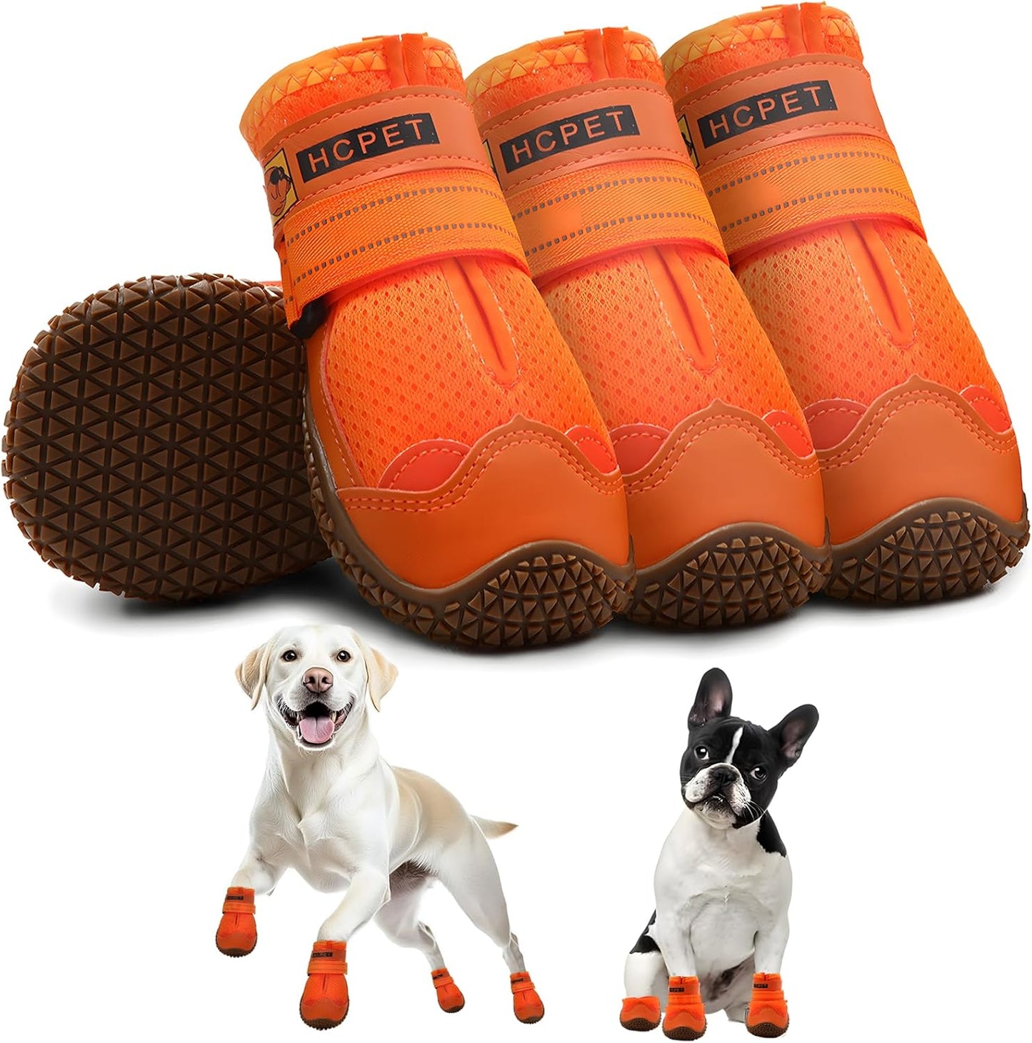 Hcpet Dog Shoes for Large Dogs - Breathable Anti-Slip Booties