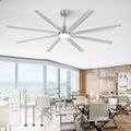 Industrial Ceiling Fan 84in with Lights - Quiet DC Motor