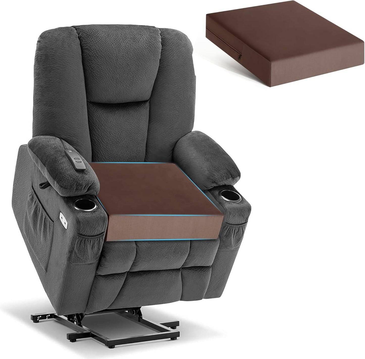 Tromlycs Extra Large Chair Seat Cushions for Seniors 20 x 20 in