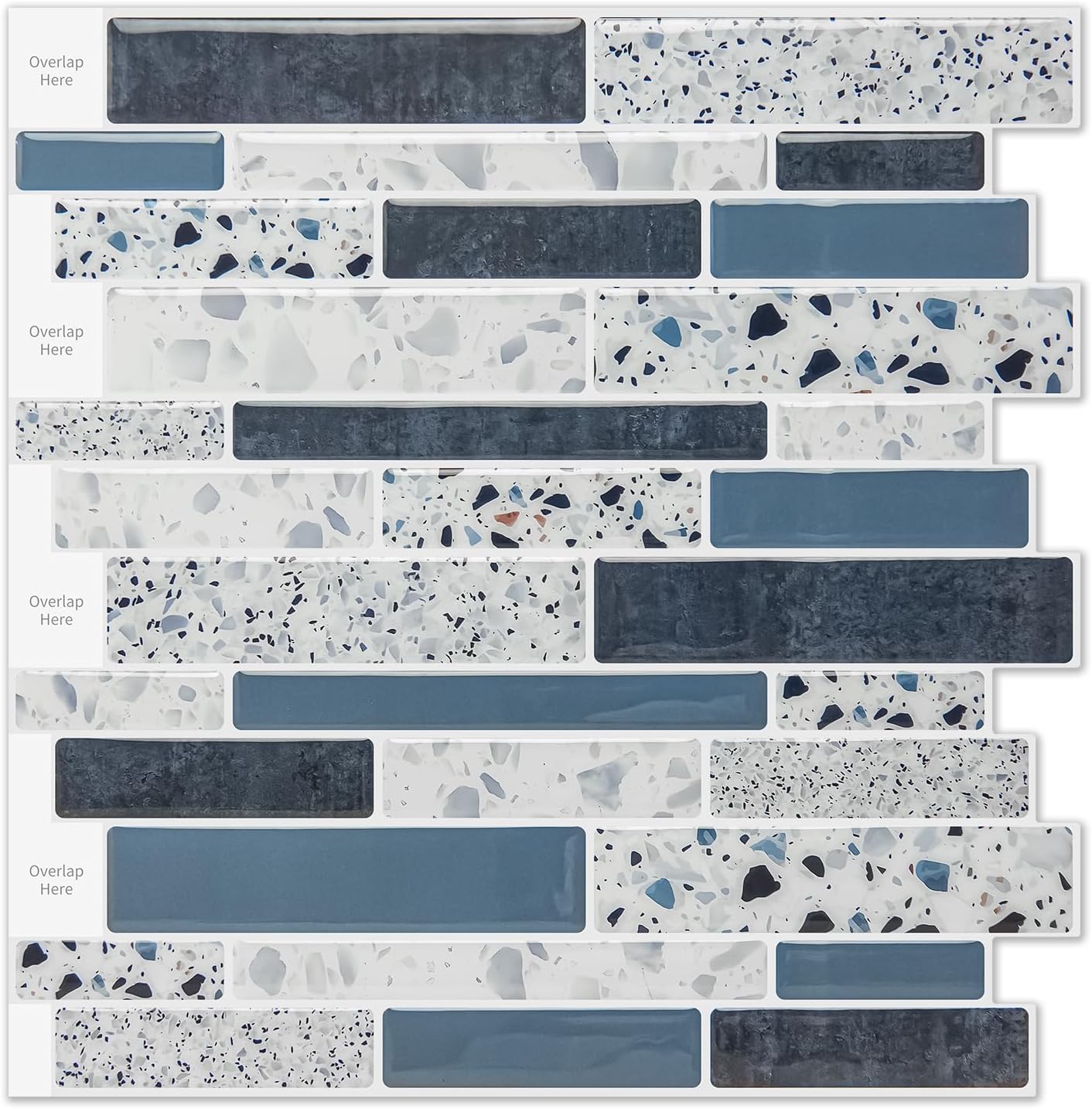 LONGKING Peel and Stick Backsplash Tile for Kitchen and Bath