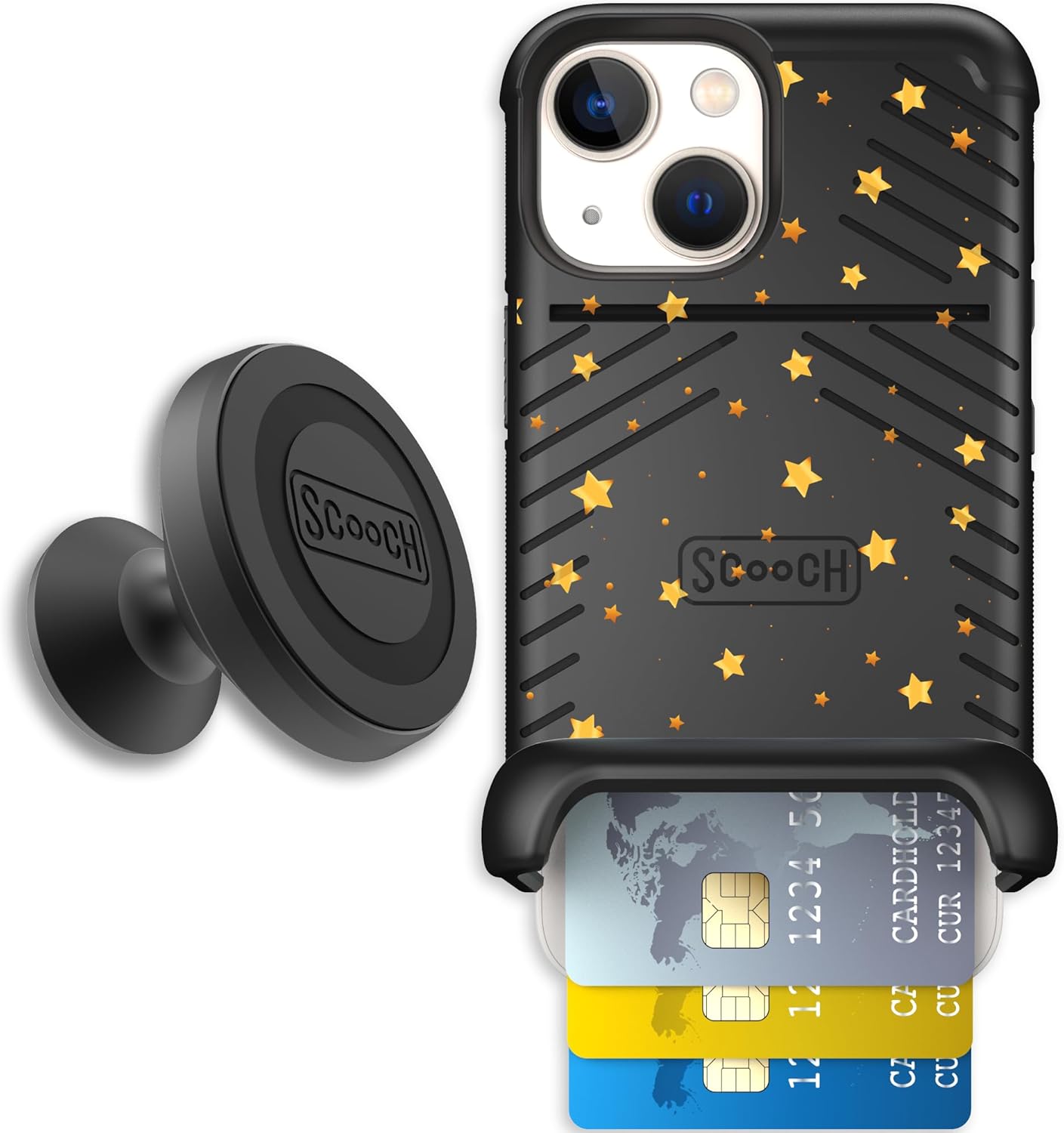Scooch iPhone 13 Mini Case with Hidden Card Slot and Kickstand