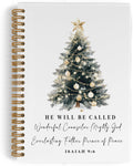 Christian Christmas Spiral Notebook - Isaiah 9:6 Lined Journal