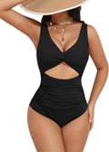 AI'MAGE Women's One Piece Swimsuit High Waisted Cutout Monokini