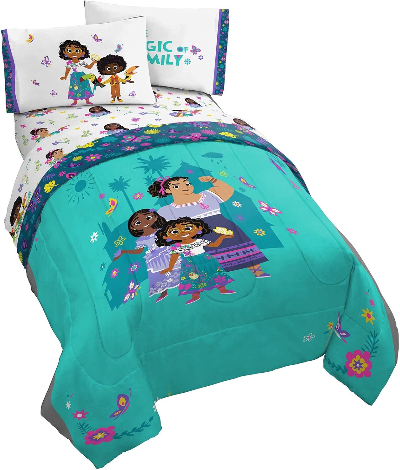 Disney Encanto Sister Magic 5 Piece Full Bed Set for Kids