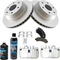 TRQ Rear Brake Pad & Rotor Kit for 2002 Cadillac & GMC Models