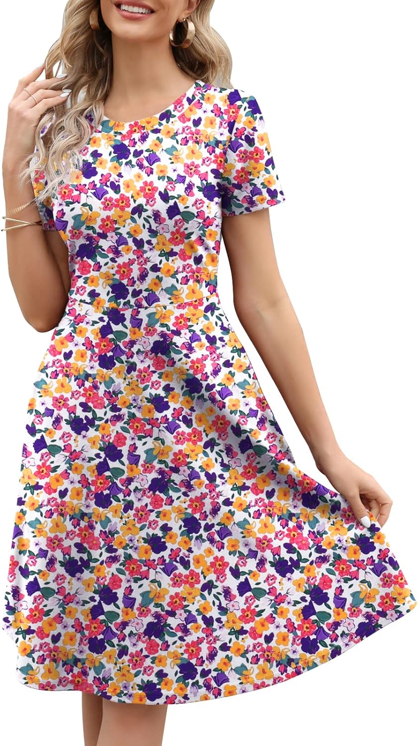 Women's Elegant Knee Length Dresses for Vintage 50s Style