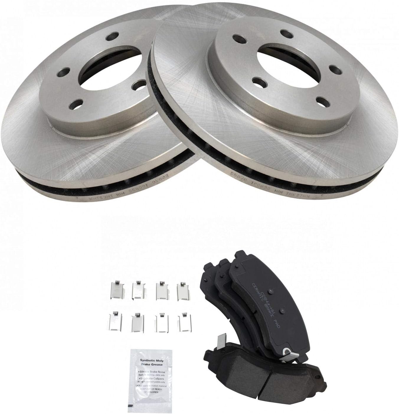 TRQ Front Brake Pad & Rotor Kit for Buick Rendezvous & Pontiac