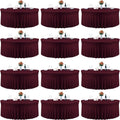 132 in Burgundy Round Tablecloth 12 Pack for 6 ft Tables - Event Ready