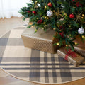 SAFAVIEH Courtyard 5ft3ft Round Grey & Bone Rug - Weather Resistant