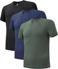 DAVID ARCHY Men Bamboo Rayon Moisture-Wicking Crewneck Tee