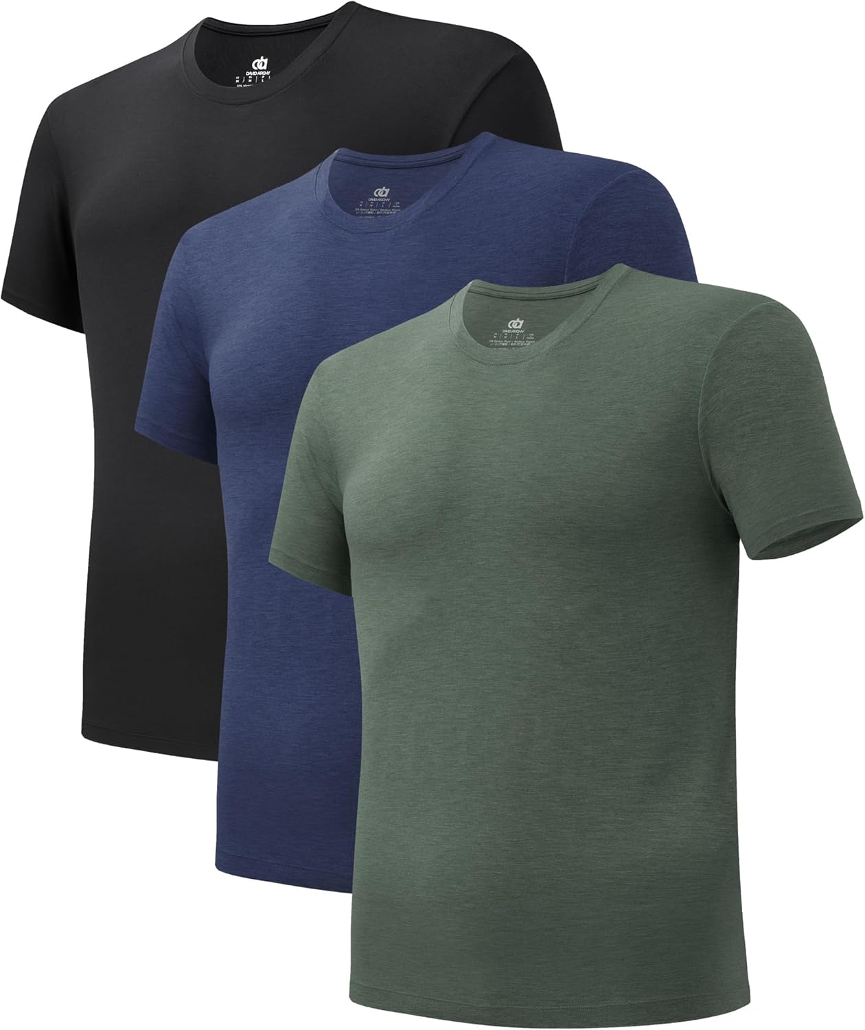 Bamboo Rayon Moisture-Wicking Crewneck T-Shirts for Men