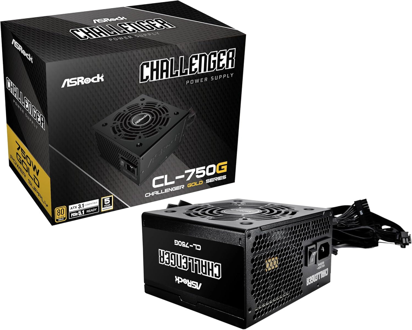 ASRock Challenger 750W Power Supply with Intelligent Fan Control